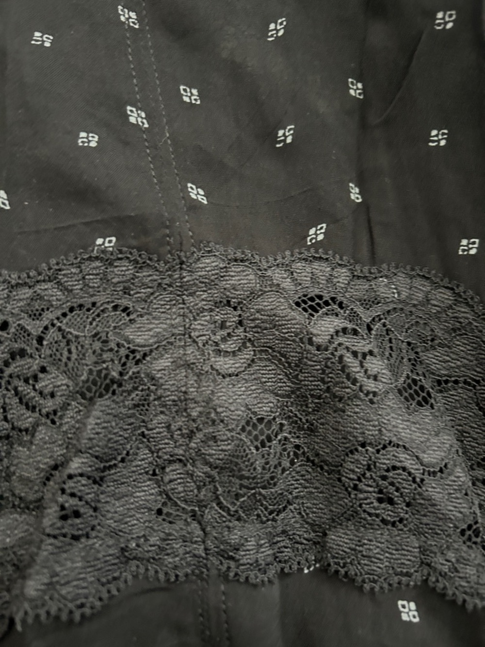 Free People Black Lace-Trim Slip Chemise - Picture 4 of 5